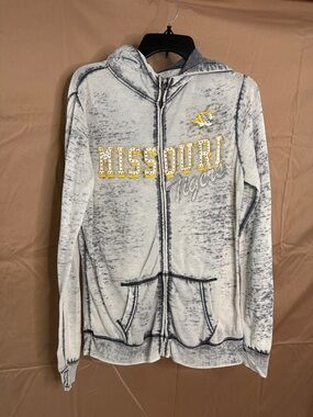 J. America Light Gray Sweatshirt with Black Trim